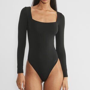 contour squareneck longsleeve bodysuit